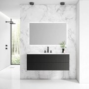 Mobile da bagno sospeso sotto lavabo L 119.5 x H 50 x P 45.5 cm antracite opaco, 2 cassetti Opera