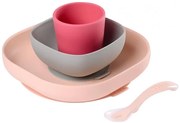 Beaba - Set da pranzo per bambini Rosa 4 pz