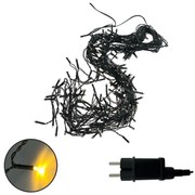 Catena luminosa LED natalizia da esterno 200 LED/230V 7,6 m IP44 nera