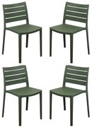 CABOT - set 4 sedie in polipropilene impilabile