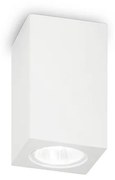 Plafoniera Moderna Square Tower Gesso Bianco 1 Luce Gu10