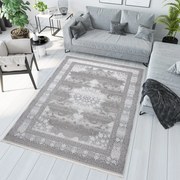 Esclusivo tappeto per interni di design bianco e grigio con motivo Larghezza: 140 cm | Lunghezza: 200 cm