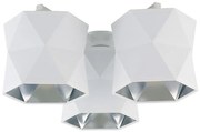 Lampadario da superficie SIRO 3xE27/15W/230V bianco/argento