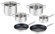 Tefal - Set di pentole 10 pz COOK EAT acciaio inossidabile