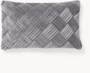 Copricuscino in velluto con motivo strutturato Sina