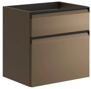 Mobile da bagno sotto lavabo Fusion giallo L 59.5 x H 60 x P 45.5 cm 2 cassetti, lavabo non incluso