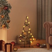 Albero di Natale Decorativo in Metallo Nero di diverse dimensioni, Albero di Natale Decorativo in Metallo Nero 60 cm III