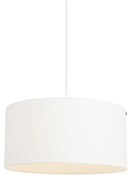 Lampada a sospensione bianca paralume bianco 50 cm - COMBI 1