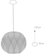 Lampadario Design Esedra nero paralume nero E27 Ø50cm LUCE AMBIENTE DESIGN