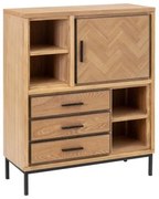 Credenza SPIKE 90 x 36 x 115,5 cm Naturale Metallo Legno