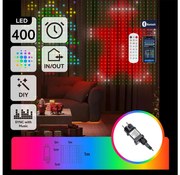 Aigostar - Catena luminosa LED RGBY decorativa 400 LED/15W/230V 1x1m IP44 + telecomando