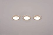 Argus kit 3 faretti da incasso led 1w-4w 350lm, 3000k rotondi bordo...