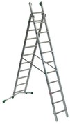 Scala a sfilo FACAL Super Prima 2 rampe in alluminio 2 x 11 gradini portata massima 150 kg EN 131 per lavori fino a 6.6 m