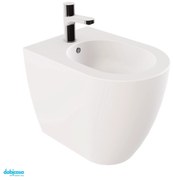 Azzurra Ceramica "Comoda" Bidet Da Terra FiloMuro Bianco Lucido