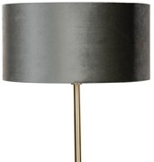 Lampada da terra ottone con paralume in velluto verde 50 cm - Simplo