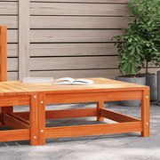 Poggiapiedi Da Giardino Marrone Cera 70x70x30 Cm Massello Pino /