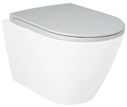 Copriwater slim serie Feeling soft-close in bianco matt con sgancio rapido