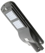 Lampione stradale Led 40W Nero con pannello solare IP65 Bianco freddo 6000K con sensore crepuscolare e di movimento M LEDME