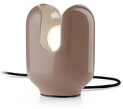 Lumetto Vintage Decò Batucada Ceramica Marrone Moka 1 Luce E27