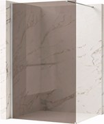Parete doccia Rea Flexi Brown / Chrome 130