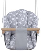 2Kids Toys - Altalena tessile per bambini grigio/faggio