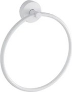 Kamalu - Portasalviette anello da muro in acciaio inox bianco opaco | Monde-B