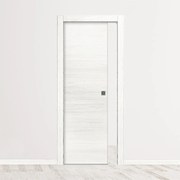 Porta scorrevole Oxford bianco latte L 60 x H 210 cm reversibile