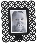 Portafoto di design zen grande nero in ferro e polimetilmetacrilato...