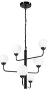 Lampadario a sospensione con catena OSCAR 6xG9/5W/230V nero