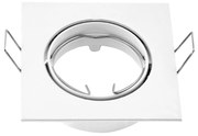 Portafaretto orientabile GU10 / MR16 da incasso 83x83mm Bianco opaco Quadrato 1 posto Novaline