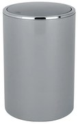 WENKO 22562100 - Cestino INCA 18,5x25,5 cm grigio/cromo lucido
