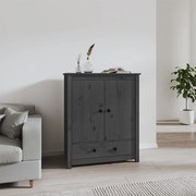 Credenza grigia 83x41,5x100 cm in legno massello di pino