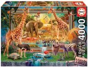 Puzzle Educa 19285 Savana Coming to Life 4000 Pezzi