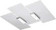 Plafoniera da Soffitto 3xE27 FABIANO in Acciaio e Vetro
