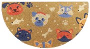 Zerbino Mezzaluna in Cocco Naturale con Cuccioli Colorati – 40x75 cm