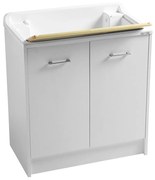 Mobile Lavatoio 80x45 con tavola e vasca in abs Bianco Domestica Lavanderia DL8045B  Colavene