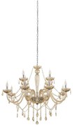 Lampadario Neoclassico Basilano beige 12x E14 EGLO