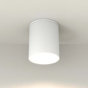 Applique da soffitto Cilindrica PAR30 IP54 in Alluminio e Vetro - Bianca