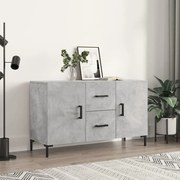 Credenza grigio cemento 100x36x60 cm in legno multistrato