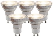 Set di 5 lampadine LED dimmerabili a 3 livelli GU10 5W 260lm 2700K