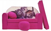 Divano letto per bambini con motivo a gatto 98 x 170 cm