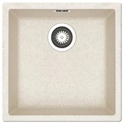 Lavello sottotop 1 vasca in fibra di vetro avena PYRAMIS Mistral L 40 x L 40 cm