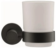 Duravit 99204600 - Portaspazzolini da parete D-CODE, lato destro, nero opaco