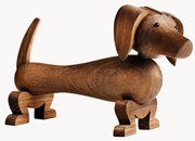 Oggetto decorativo in legno di noce fatto a mano Dog