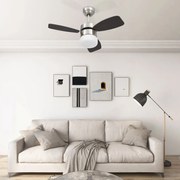 Ventilatore Soffitto Con Luce E Telecomando 76 Cm Marrone Scuro /