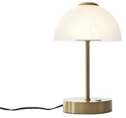 Lampada da tavolo di design oro con vetro opale incl. LED dimmerabile - Joya