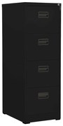 Schedario Nero 46x62x133 Cm İn Acciaio /