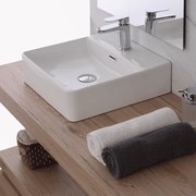 Lavabo D'Appoggio 41x42 Cm Bianco Lucido