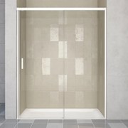 Porta doccia scorrevole Jazz, L 118-119.5 cm x H 200 cm x SP 6 mm, profilo bianco