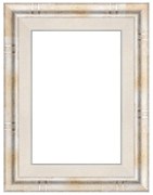 Cornice40x50 cm in legno argento opaco Tamara